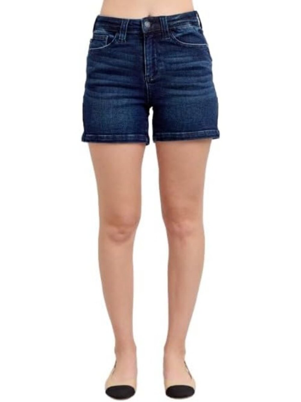 High Waist Back Flap Pocket Denim Shorts for Women - Stylish & Comfortable